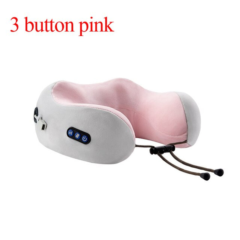 U Shaped Massage Pillow Vibration Electric Cervical Massager Neck Massager Electric Neck Shoulder Protector Relaxing Massage